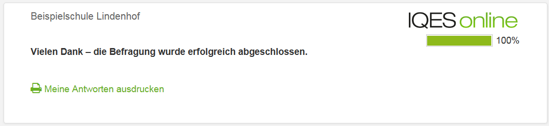 Screenshot Meine Antworten ausdrucken