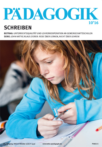 Cover der Zeitschrift PÄDAGOGIK 10/2016