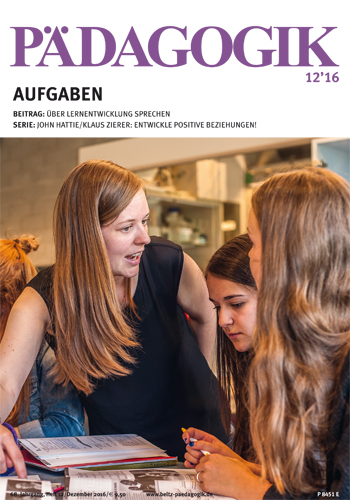 Zeitschrift PÄDAGOGIK 12/2016 zum Thema Aufgaben