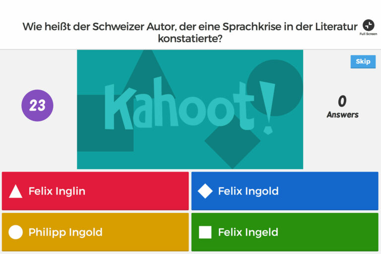 zur Appbeschreibung von Kahoot