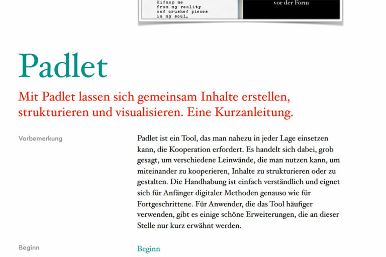 zum PDF Kurzanleitung zu Padlet