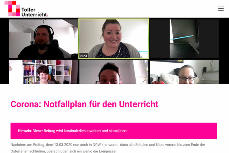 zum Beitrag Corona: Notfallplan für den Unterricht von Nina Toller
