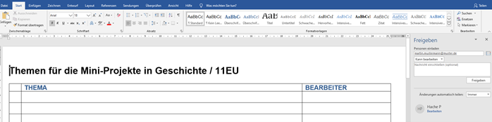 Microsoft Office Kollaboratives Lernen Beispielbild