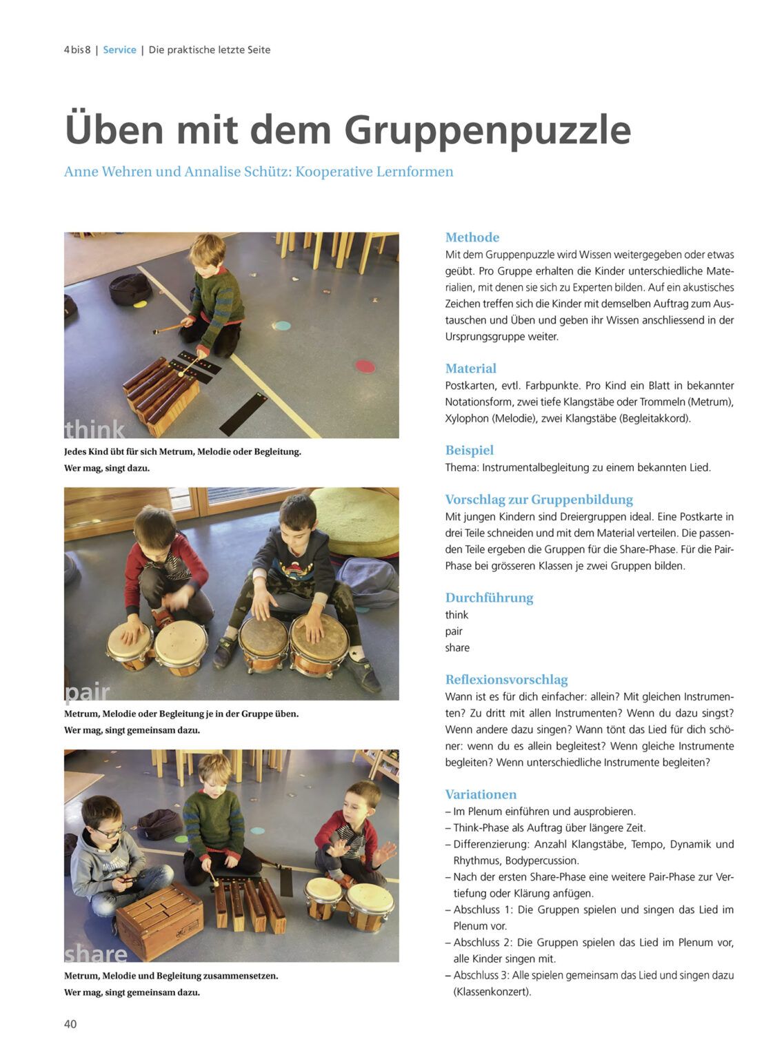  Foto zu Kooperatives Lernen im Kindergarten – IQES 