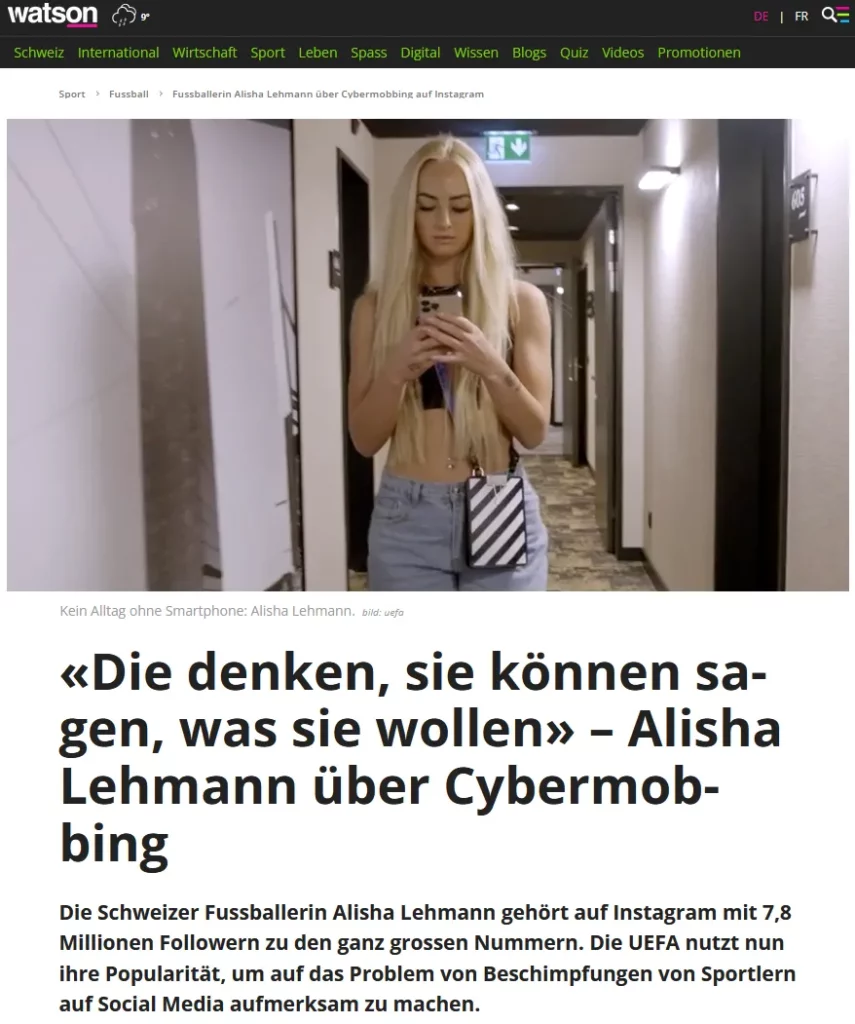 Alisha Lehmann Cybermobbing